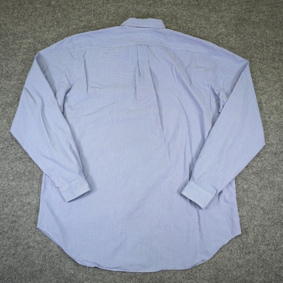 Ralph Lauren Button Down Shirt Mens XLT Blue Gingham Classic Fit Long Sleeve - Picture 10 of 11